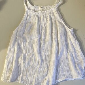 Cloth & Stone Textured White Tank Top